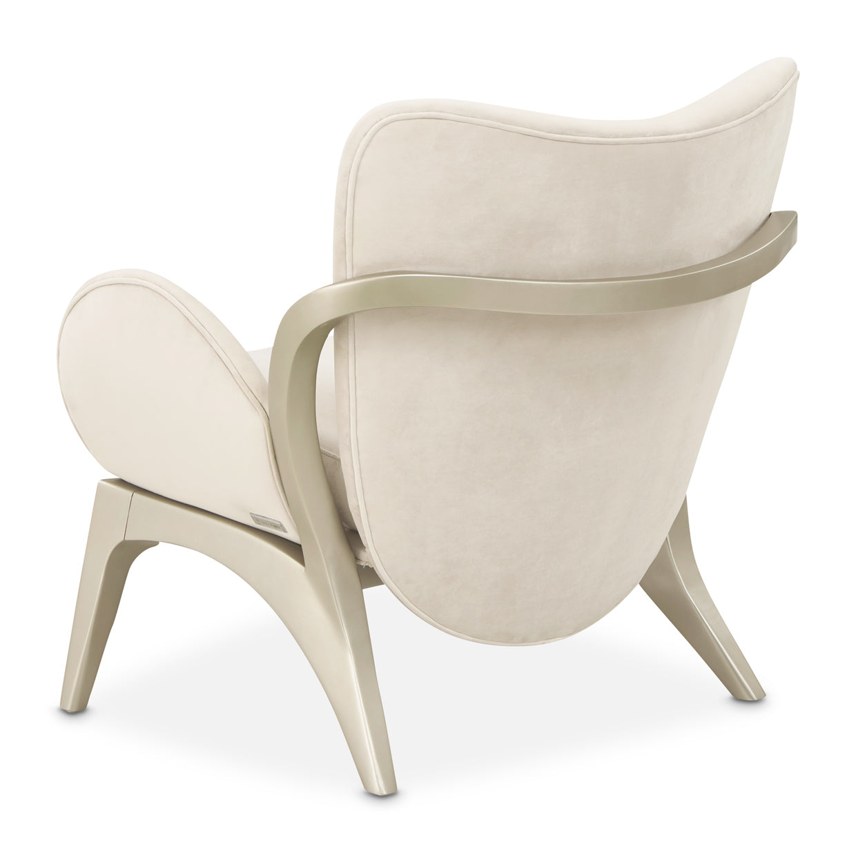 Camellia Field Accent Chair - Ivory/Champagne Gold