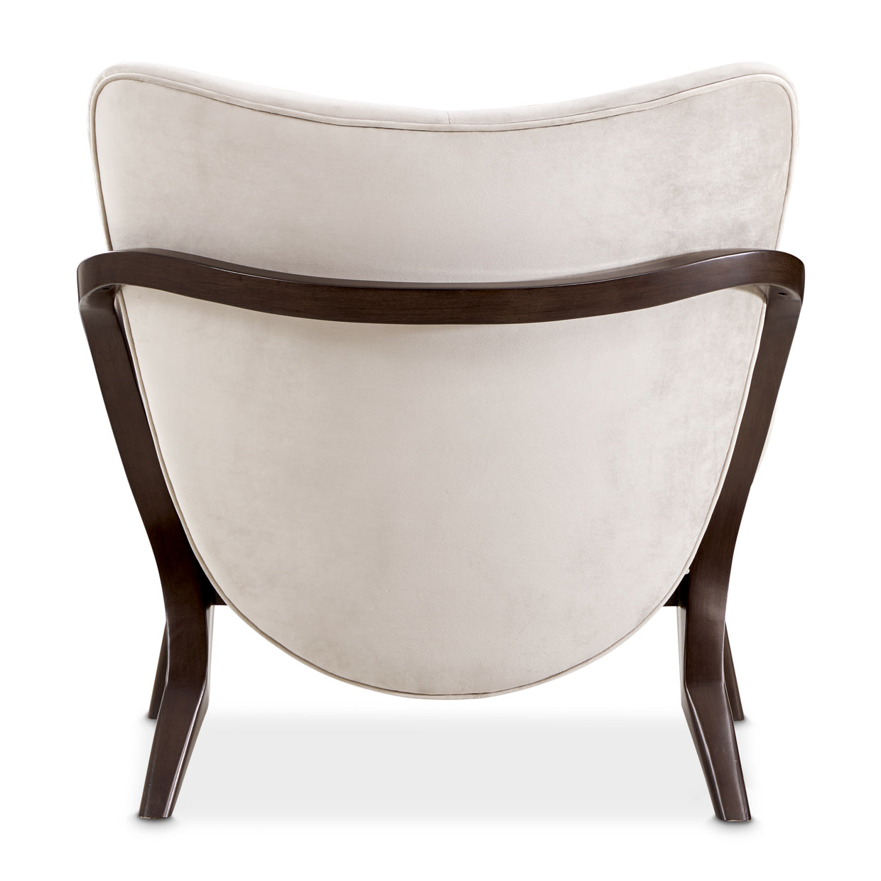 Camellia Field Velvet Accent Chair - Porcini/Warm Pecan