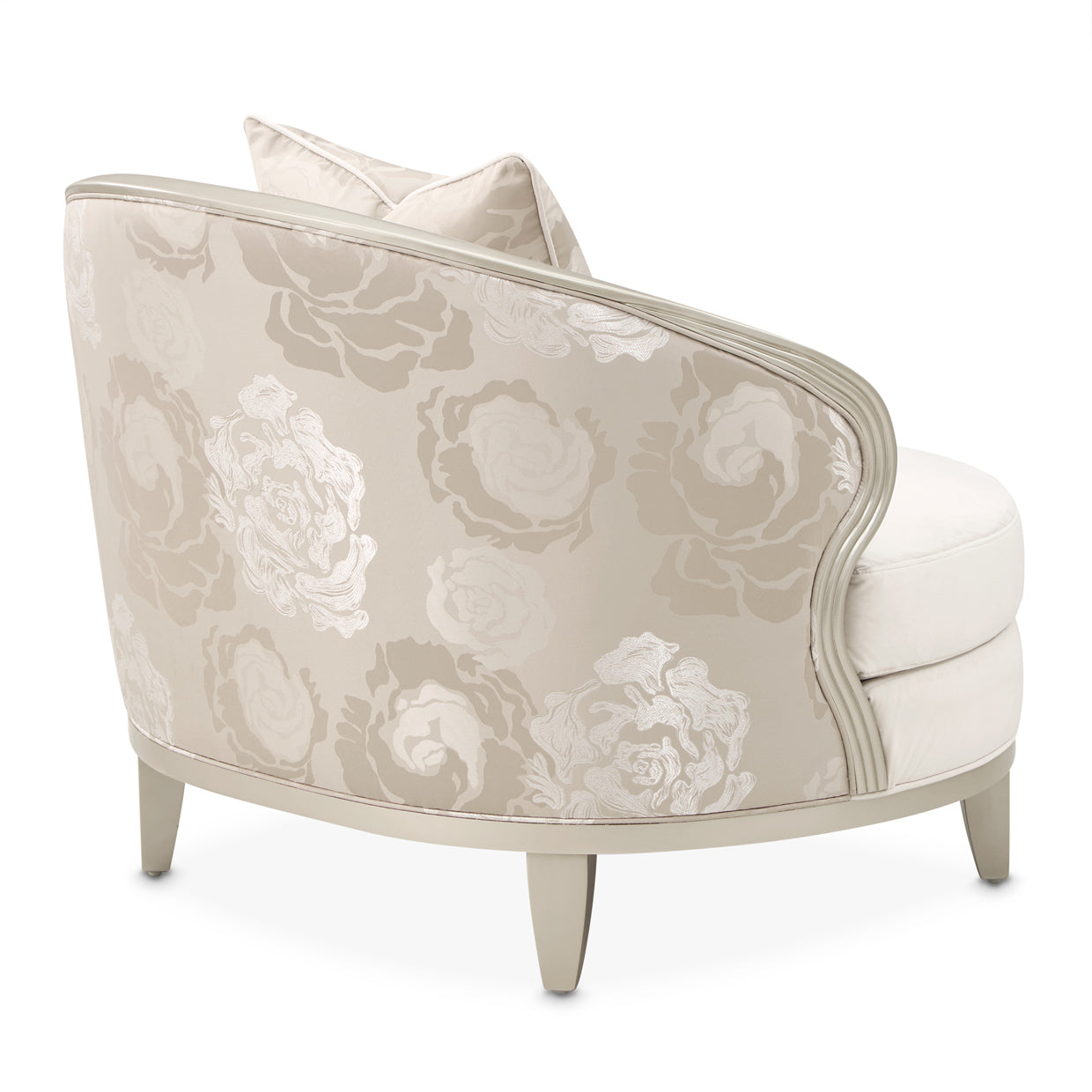 Camellia Field Velvet Matching Chair - Cornsilk/Champagne Gold