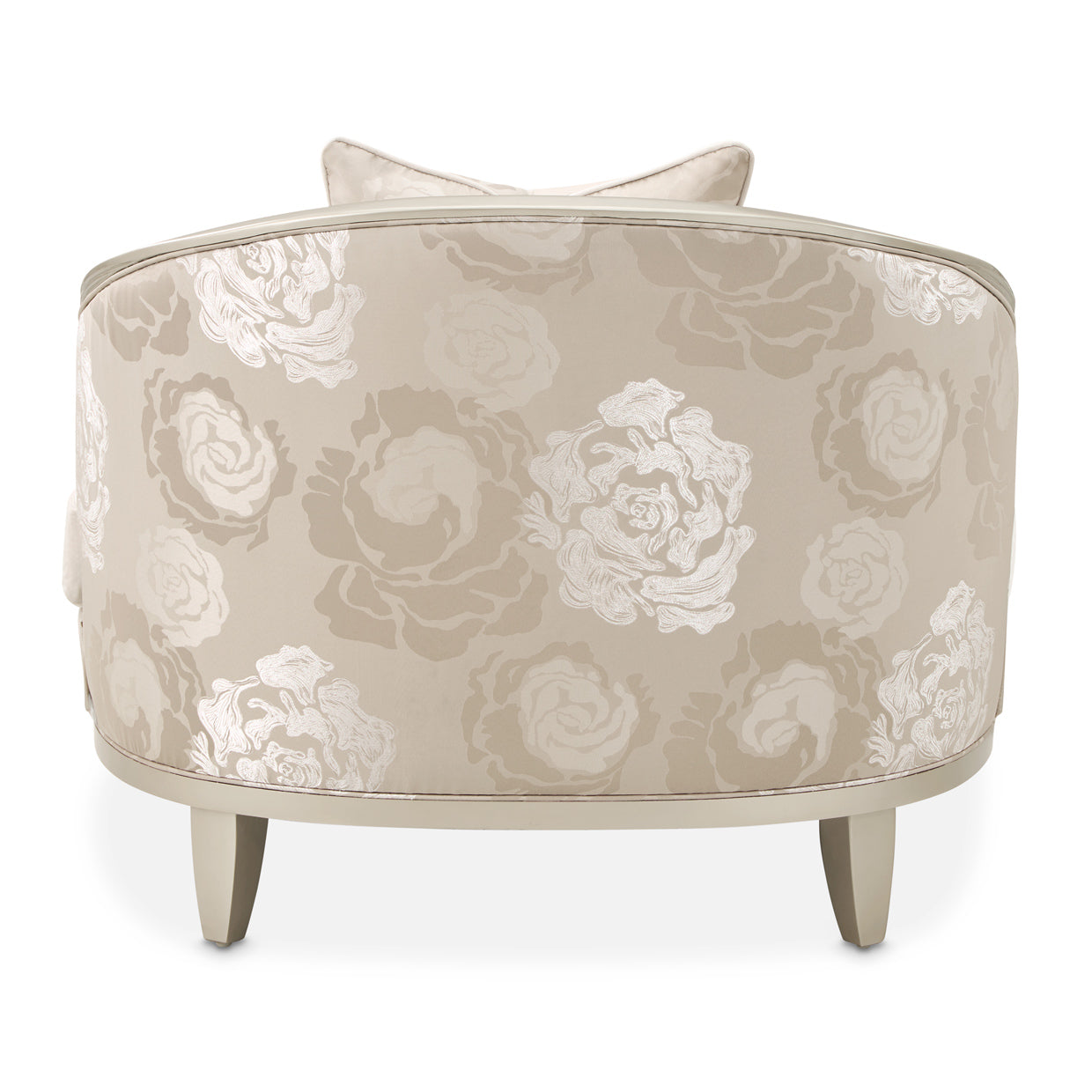 Camellia Field Velvet Matching Chair - Cornsilk/Champagne Gold
