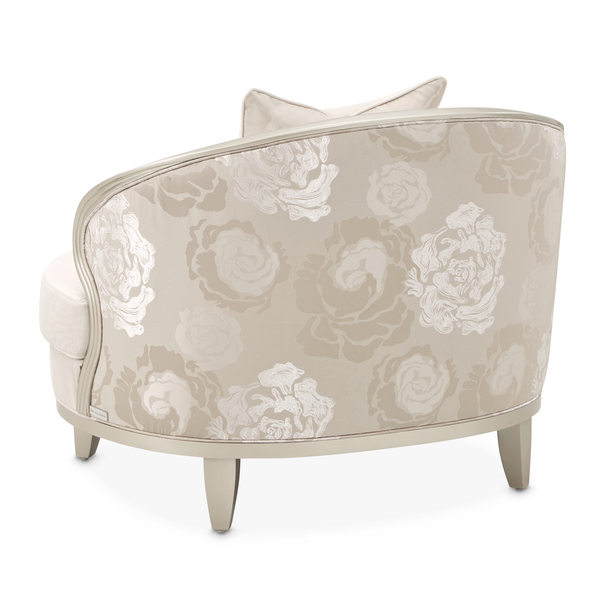 Camellia Field Velvet Matching Chair - Cornsilk/Champagne Gold