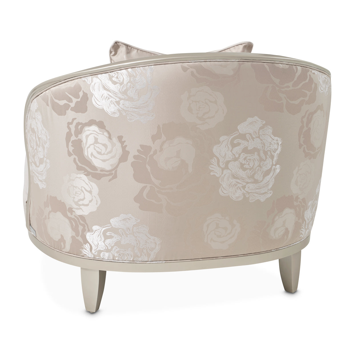 Camellia Field Velvet Matching Chair - Cornsilk/Champagne Gold
