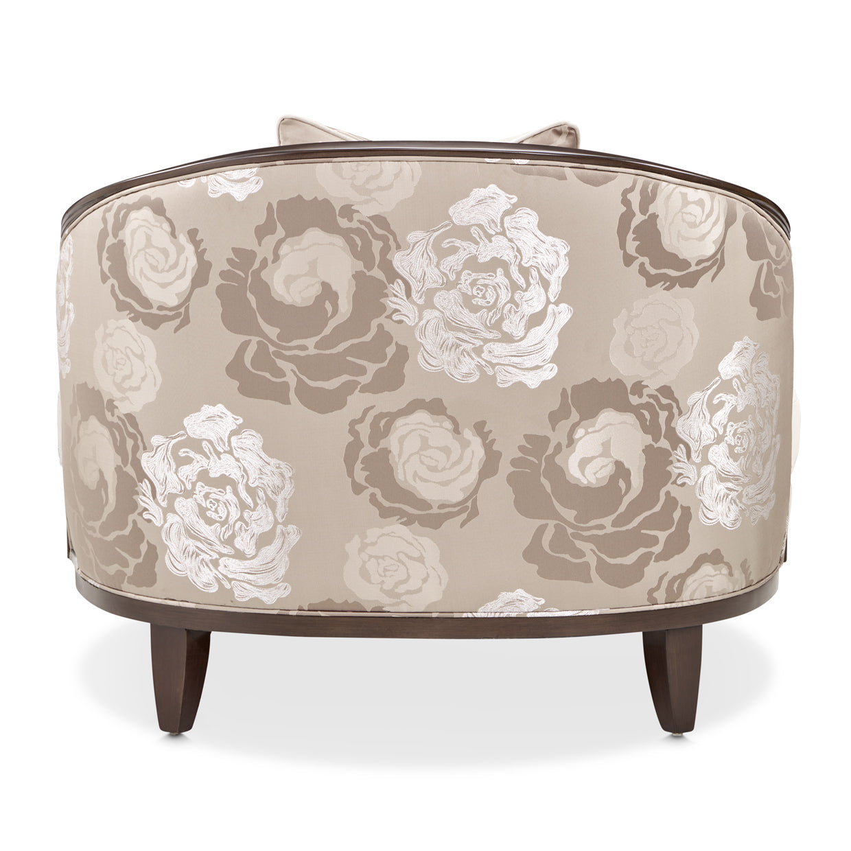 Camellia Field Velvet Matching Chair - Porcini/Warm Pecan