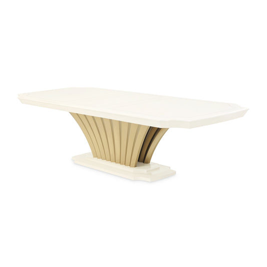 Fantosini Pedestal Dining Table - Creamy Pearl