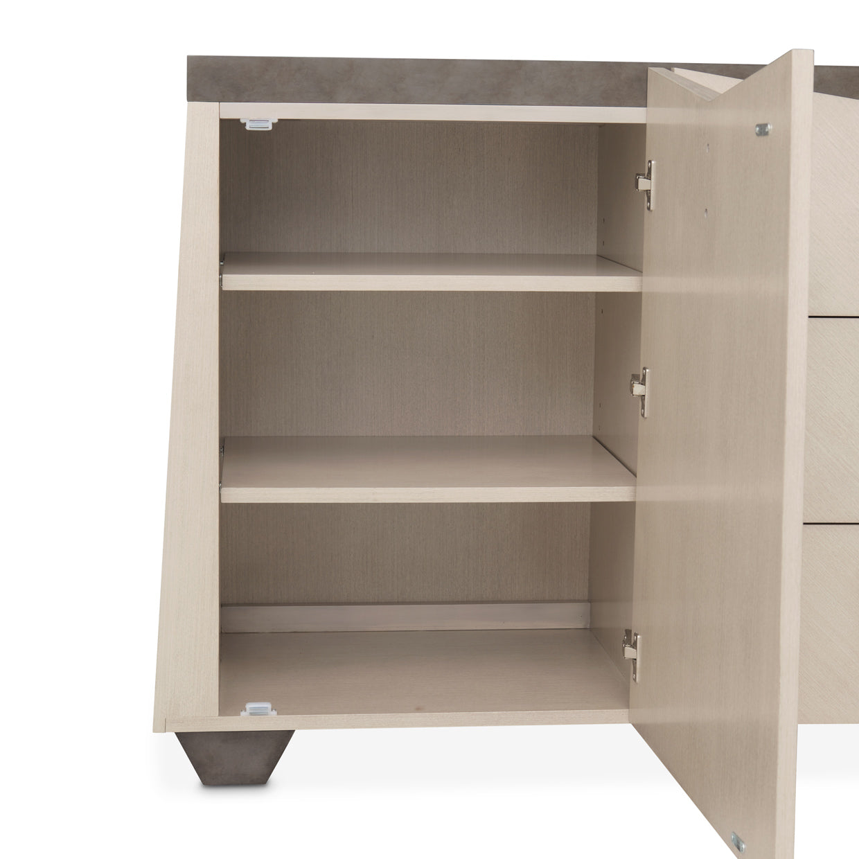 Fantosini Sideboard & Wall Mirror - Silver Mist