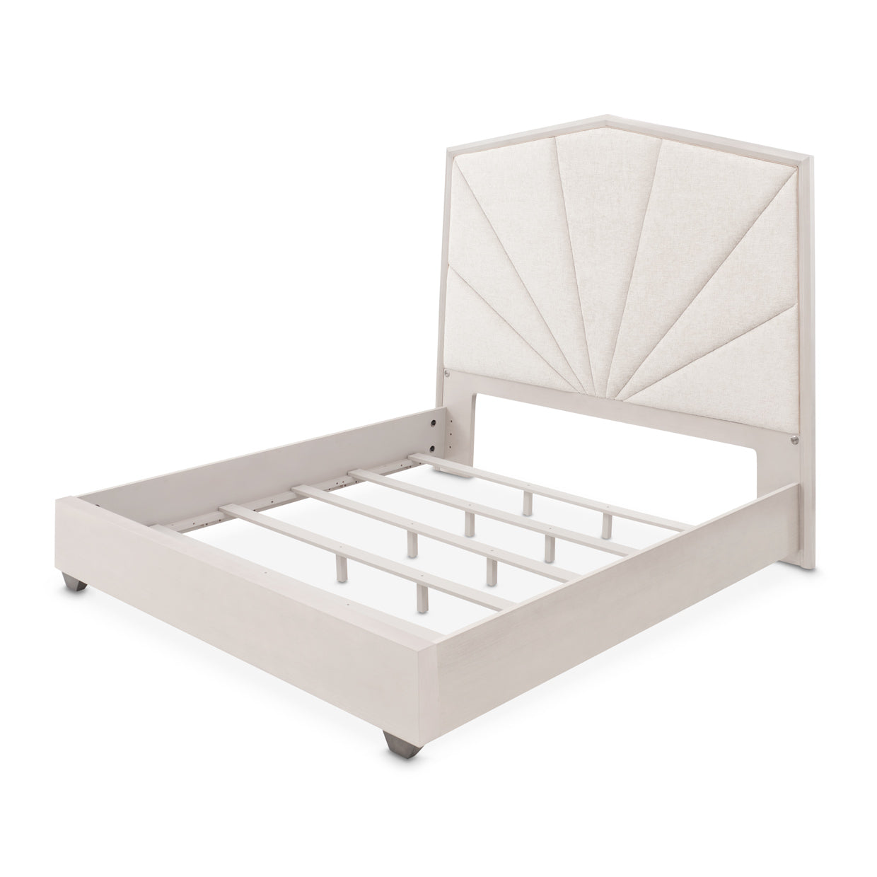 Fantosini King Tufted Panel Bed - Silver Mist
