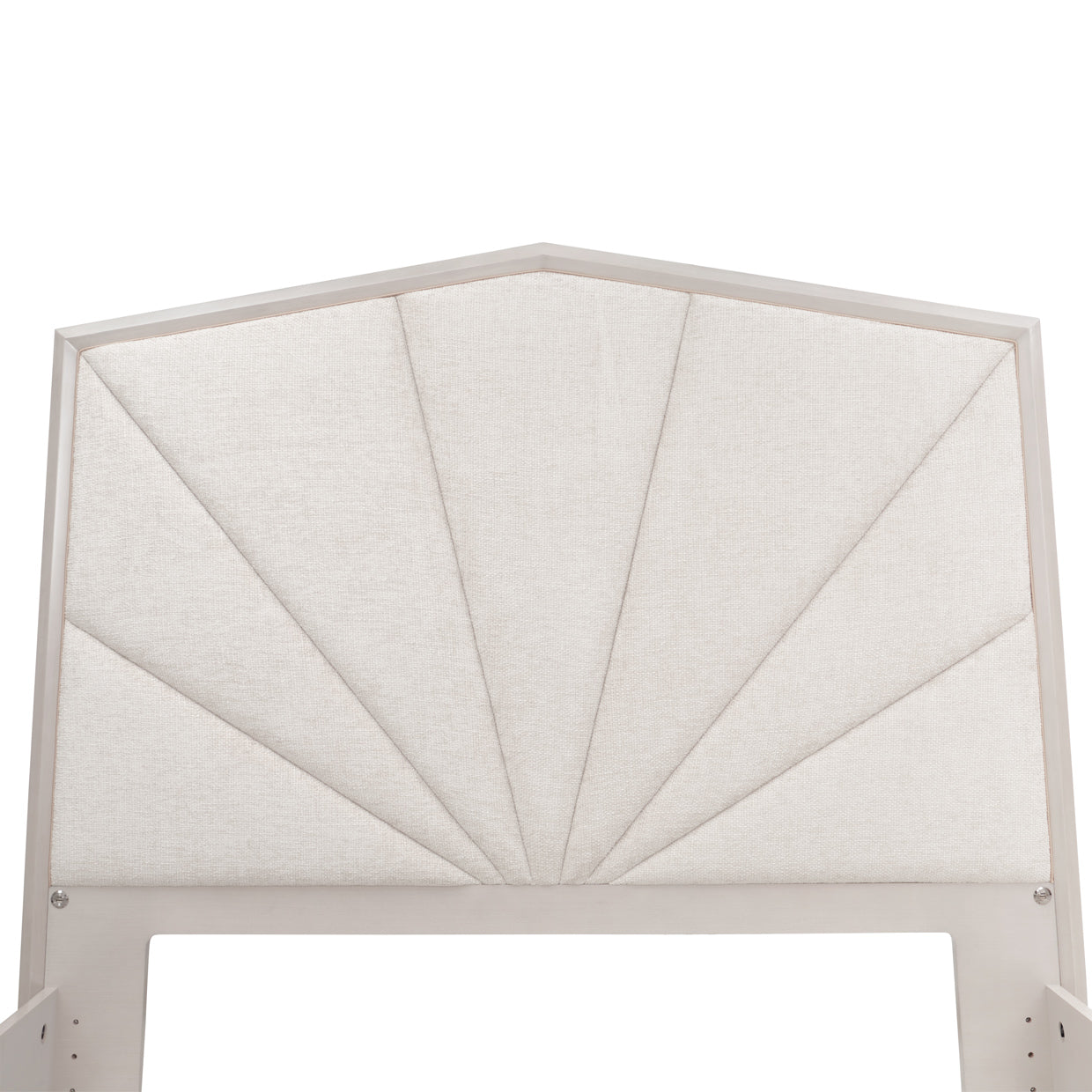 Fantosini King Tufted Panel Bed - Silver Mist