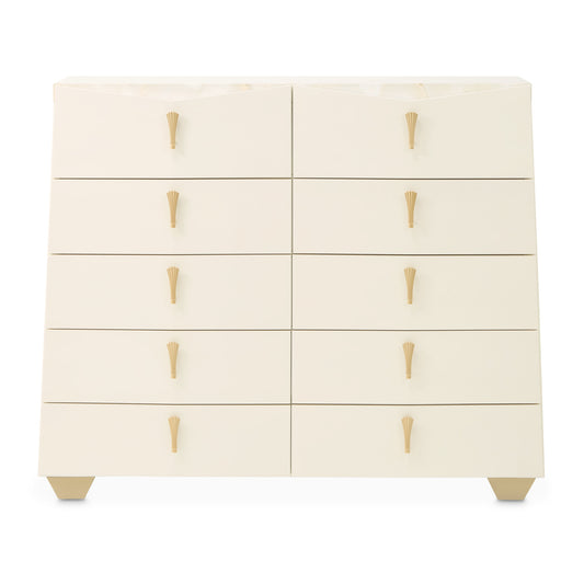 Fantosini 10-Drawer Mule Chest - Creamy Pearl