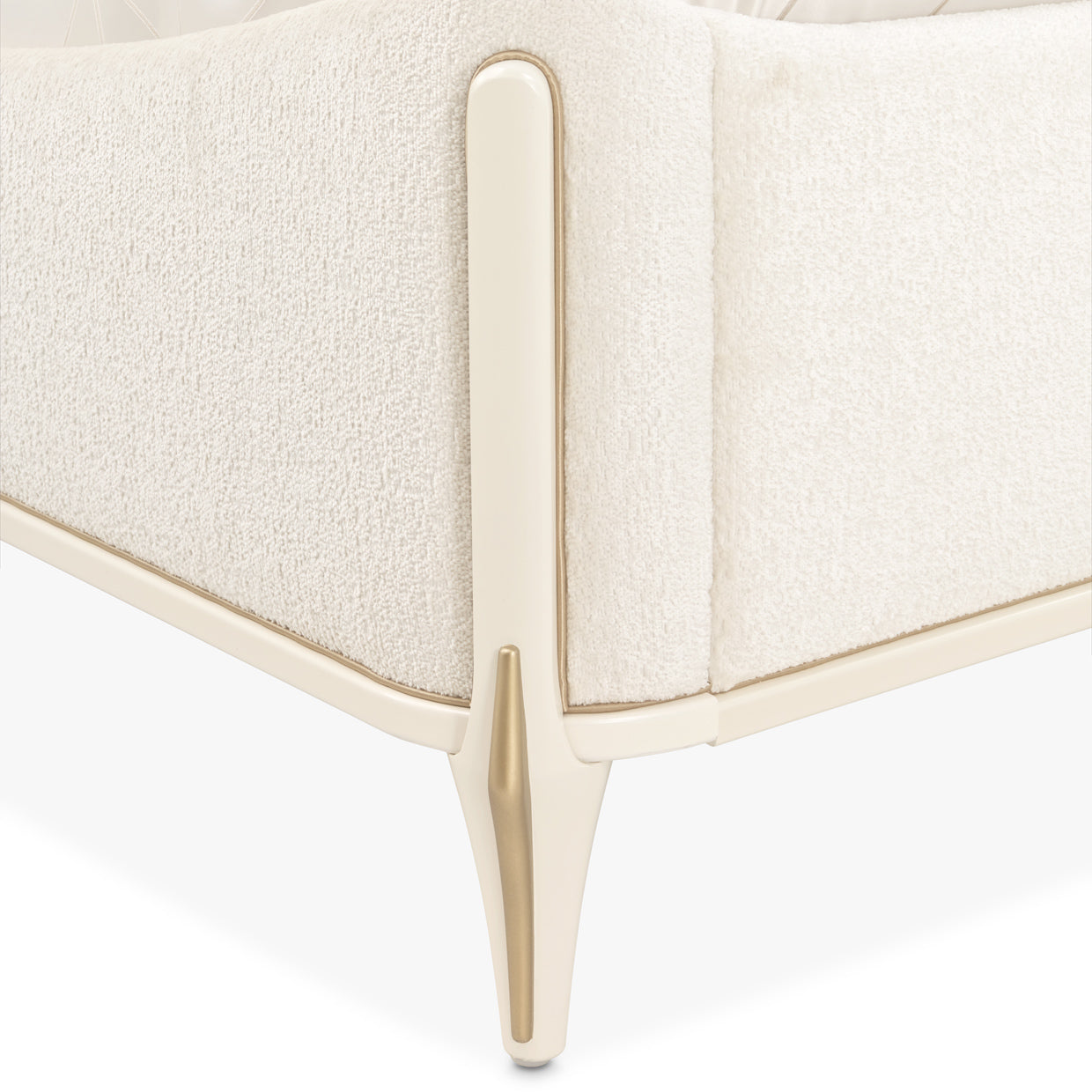 La Terrazza King Panel Bed - Creamy Pearl