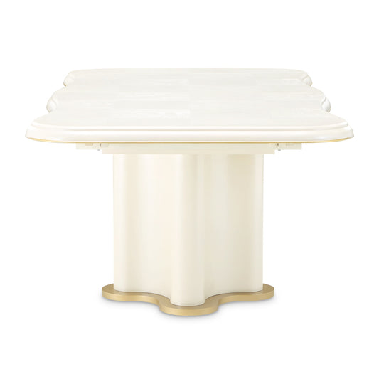 La Terrazza Double Pedestal Dining Table - Creamy Pearl