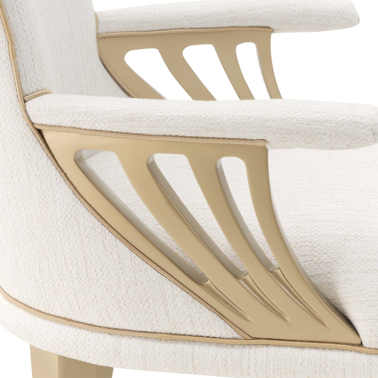 La Terrazza Dining Arm Chair - Shell/Gold