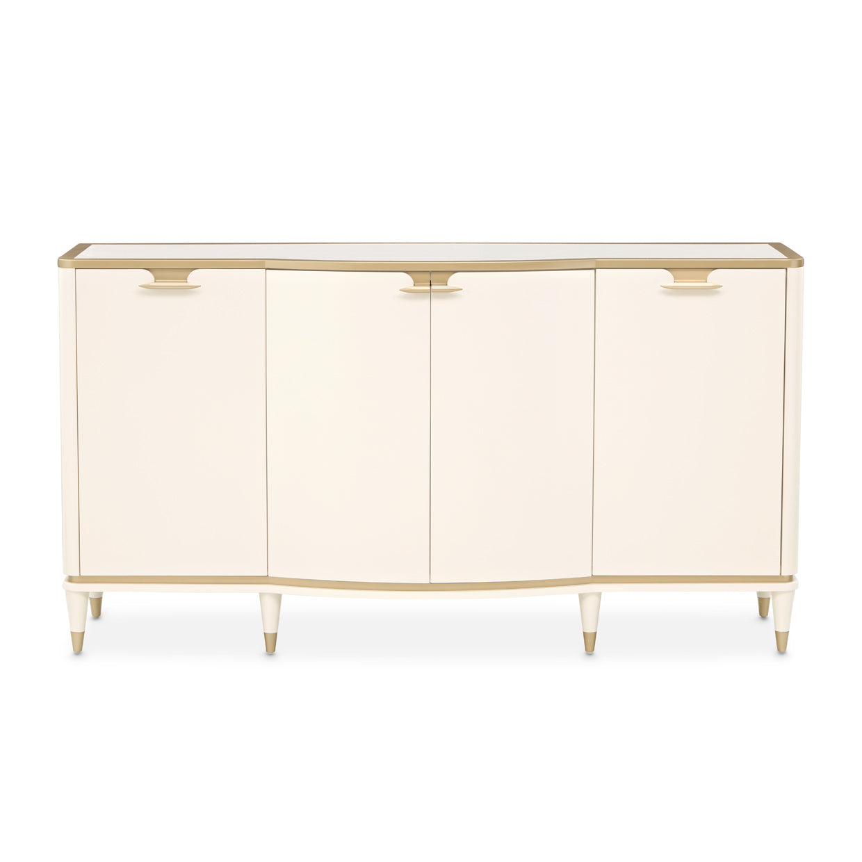 La Terrazza Sideboard with Mirror - Creamy Pearl