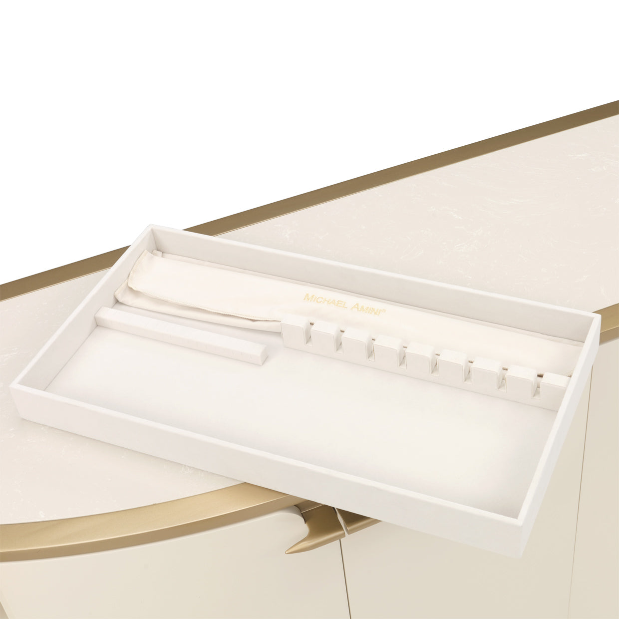 La Terrazza Sideboard with Mirror - Creamy Pearl