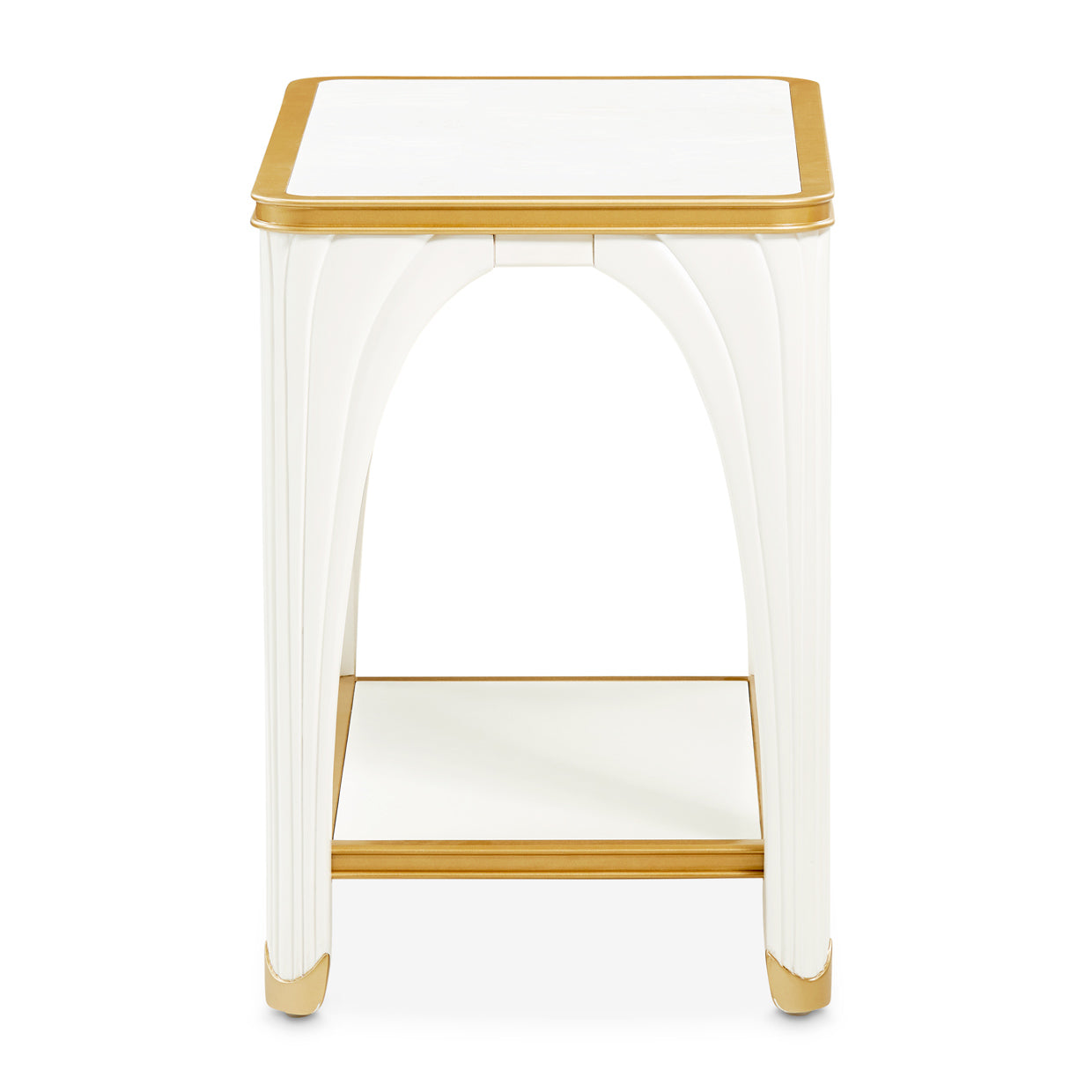 La Terrazza End Table - Creamy Pearl