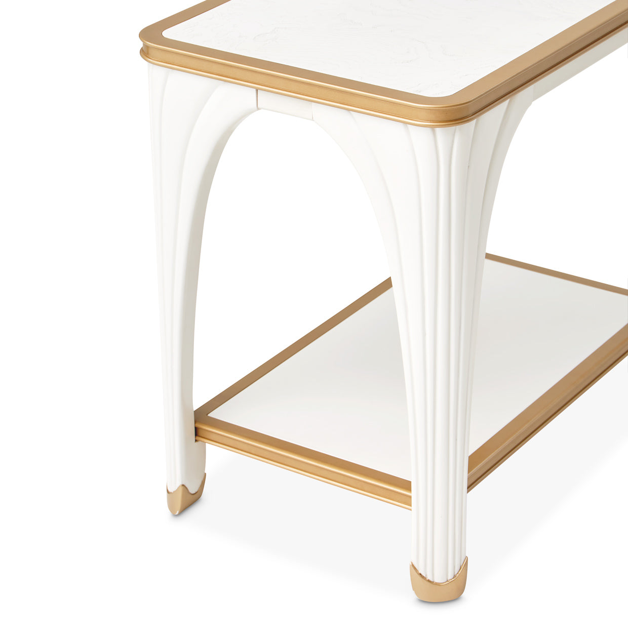 La Terrazza End Table - Creamy Pearl