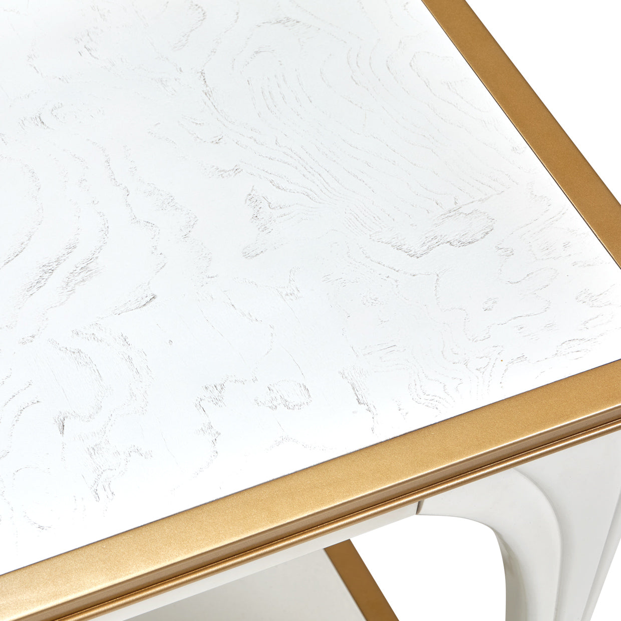 La Terrazza End Table - Creamy Pearl
