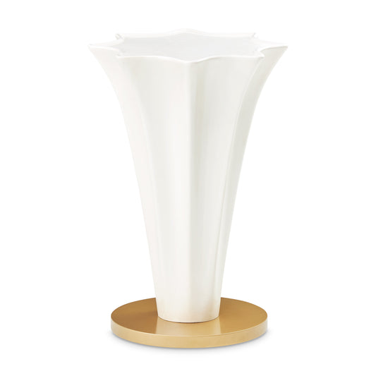 La Terrazza Chairside Table - Creamy Pearl