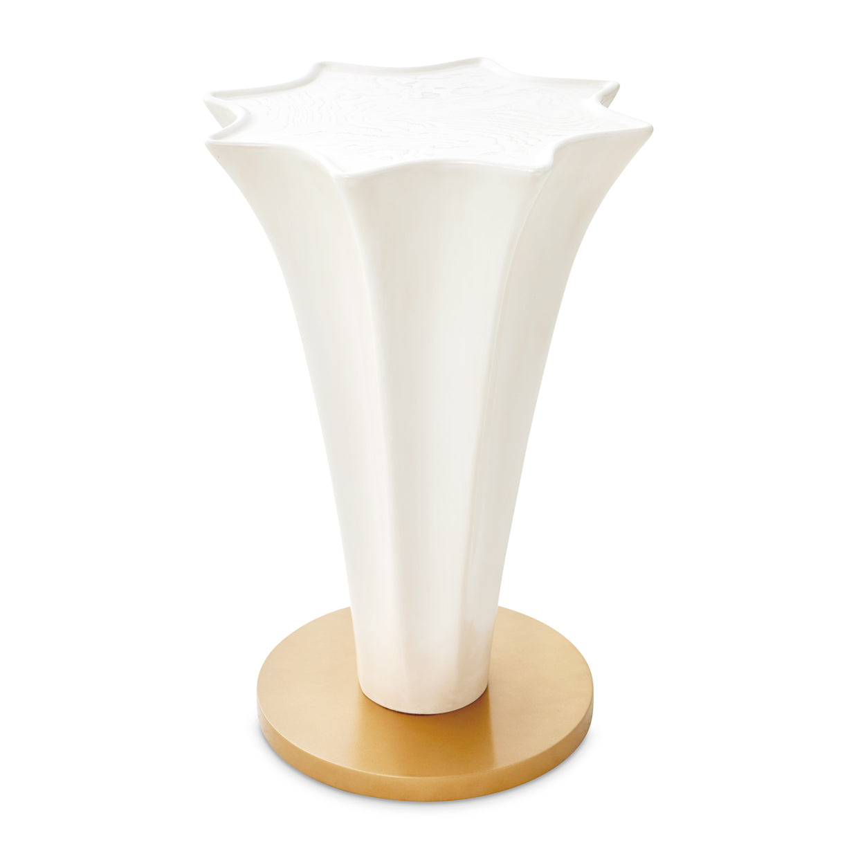 La Terrazza Chairside Table - Creamy Pearl