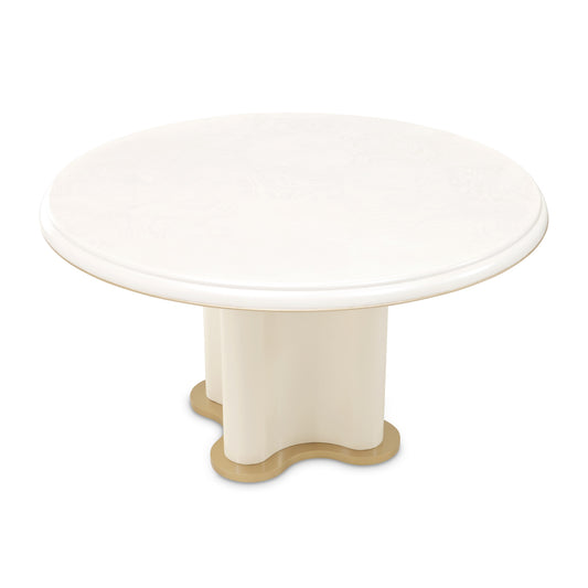 La Terrazza 54" Round Dining Table - Creamy Pearl