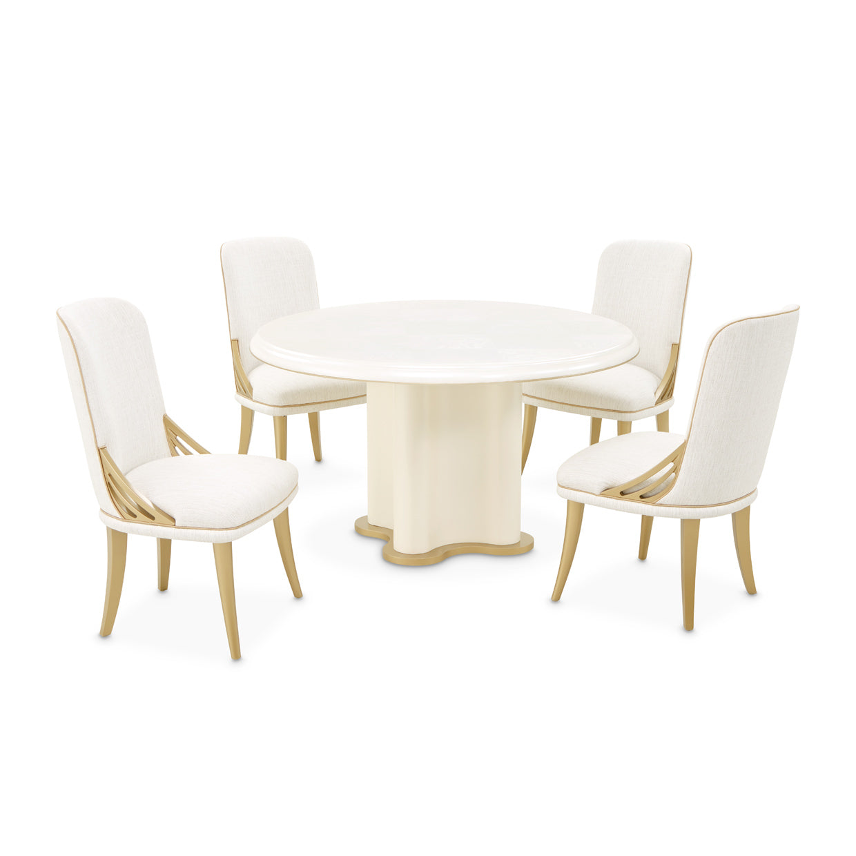 La Terrazza 54" Round Dining Table - Creamy Pearl