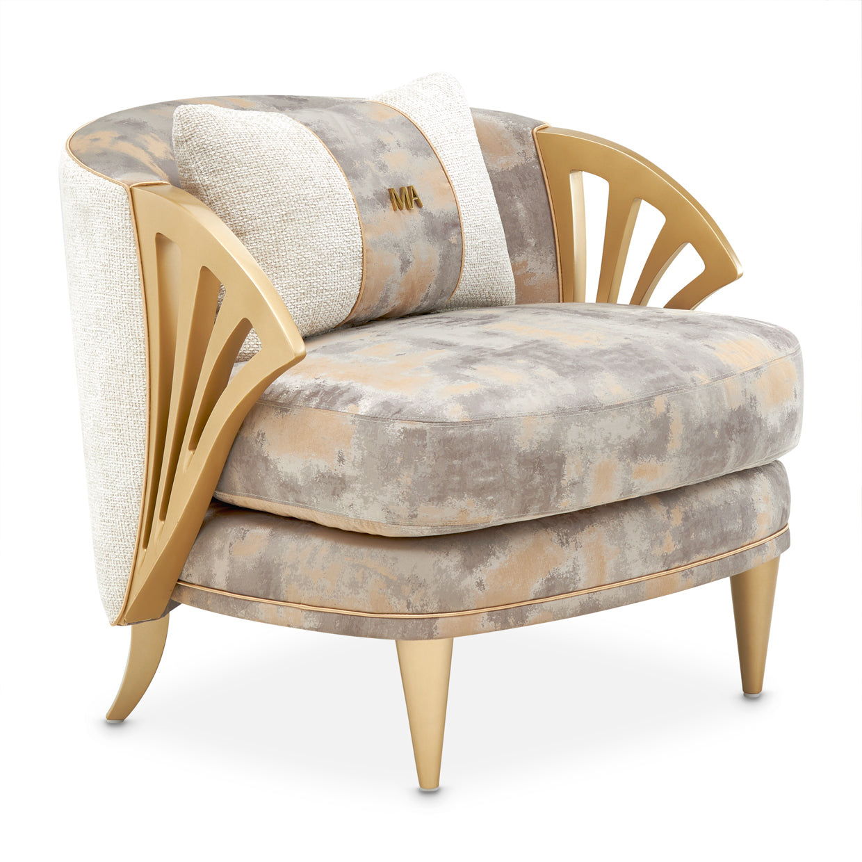 La Terrazza Accent Chair - Cappuccino/Light Champagne