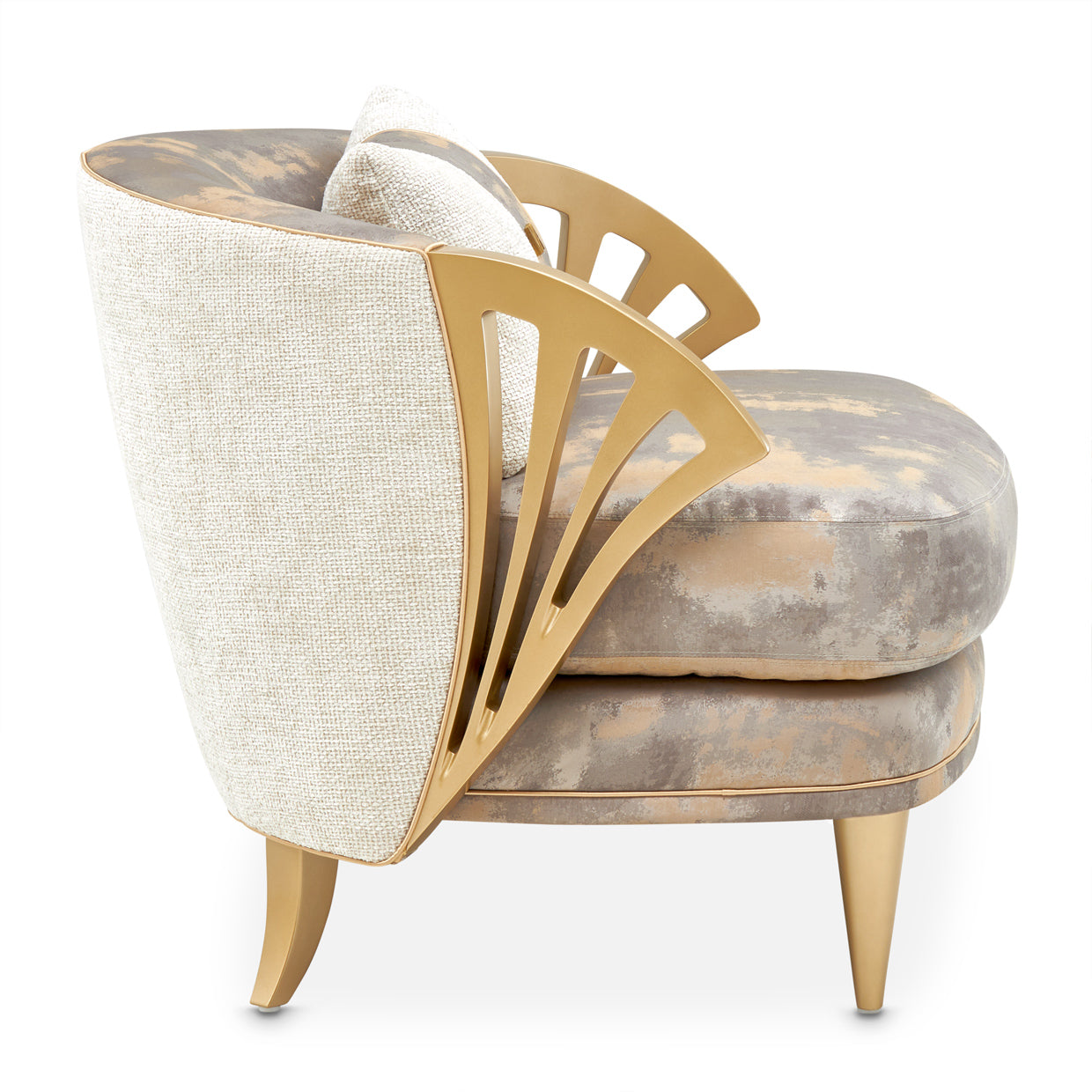 La Terrazza Accent Chair - Cappuccino/Light Champagne