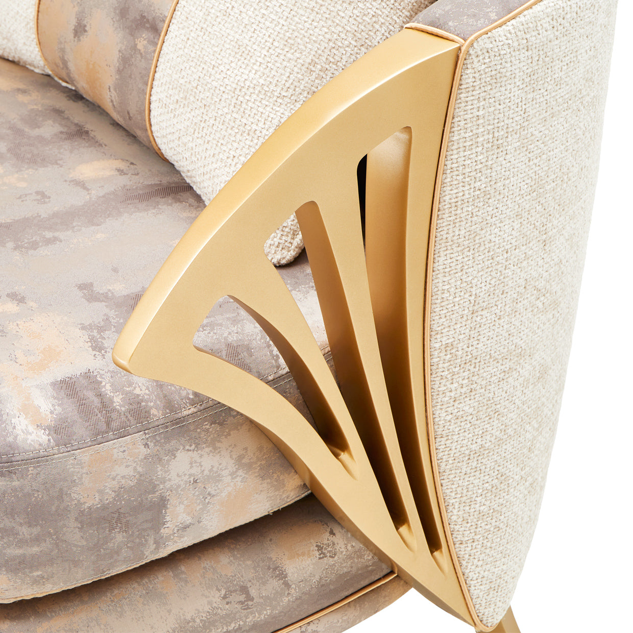 La Terrazza Accent Chair - Cappuccino/Light Champagne