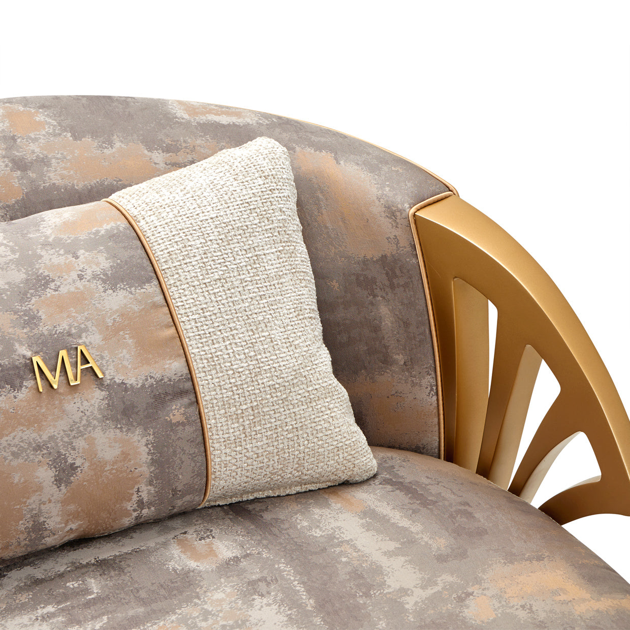 La Terrazza Accent Chair - Cappuccino/Light Champagne