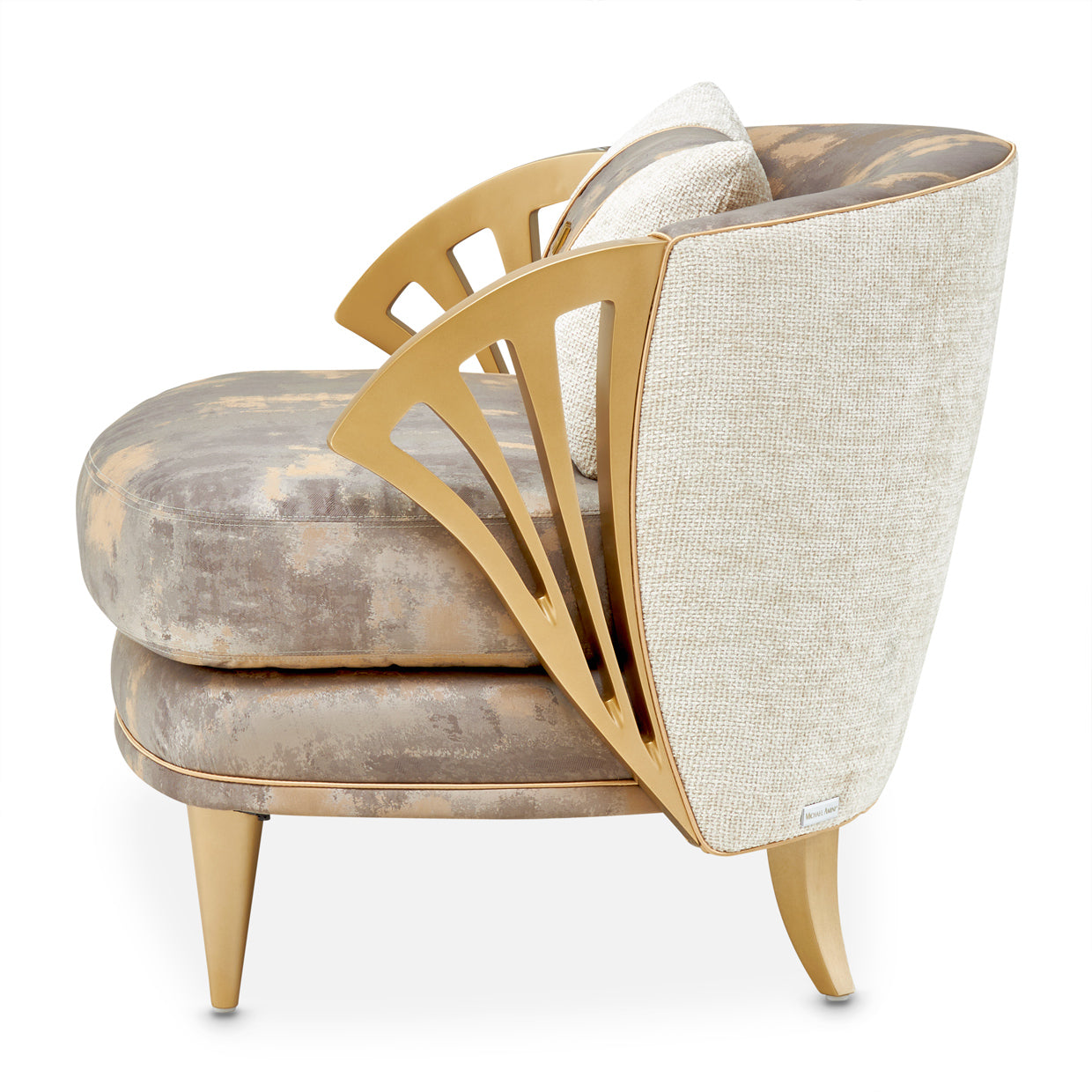 La Terrazza Accent Chair - Cappuccino/Light Champagne