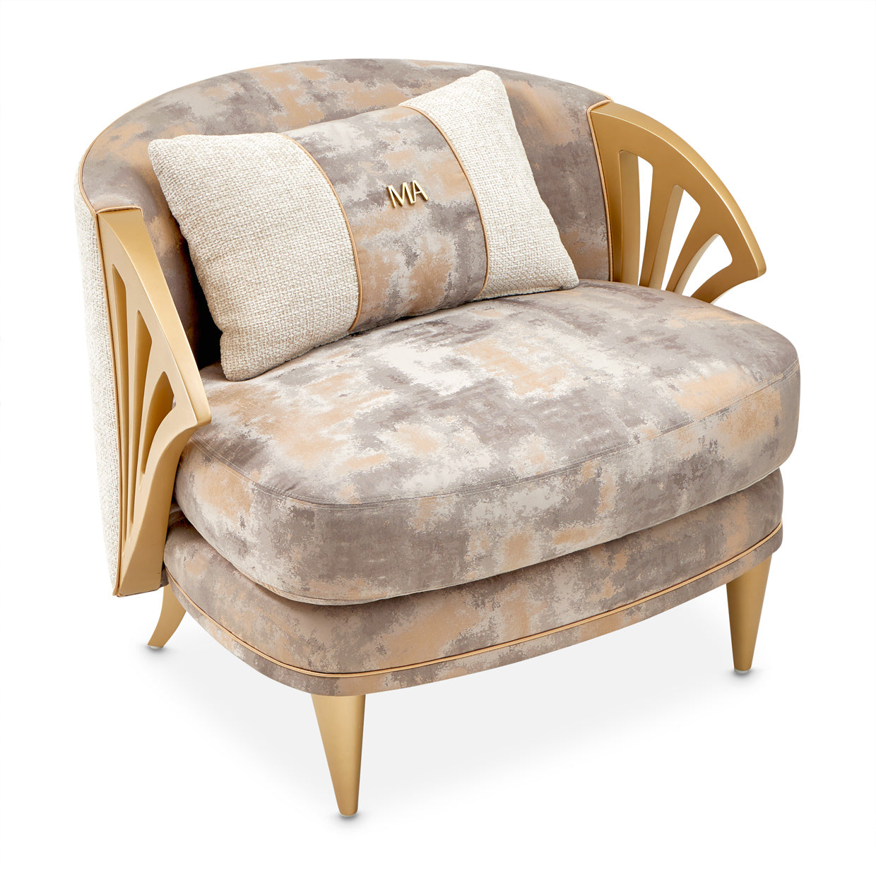 La Terrazza Accent Chair - Cappuccino/Light Champagne