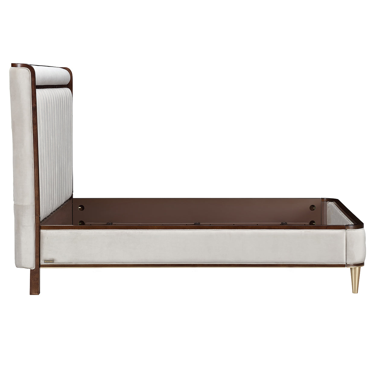 Houston Eastern King Channel Tufted Panel Bed - Walnut