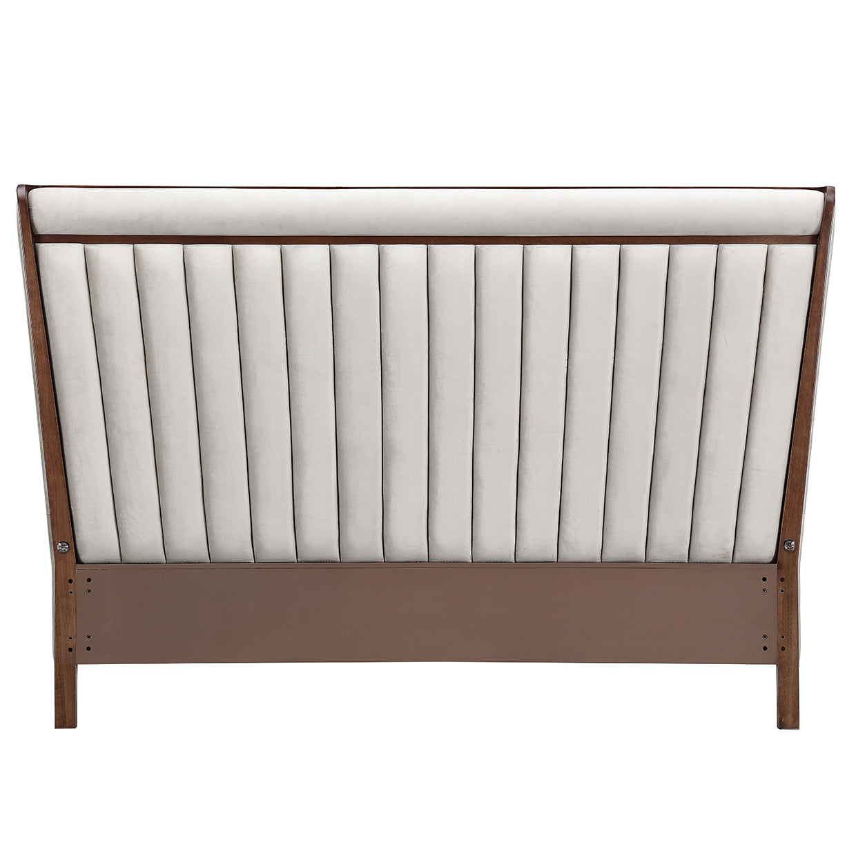 Houston Eastern King Channel Tufted Panel Bed - Walnut