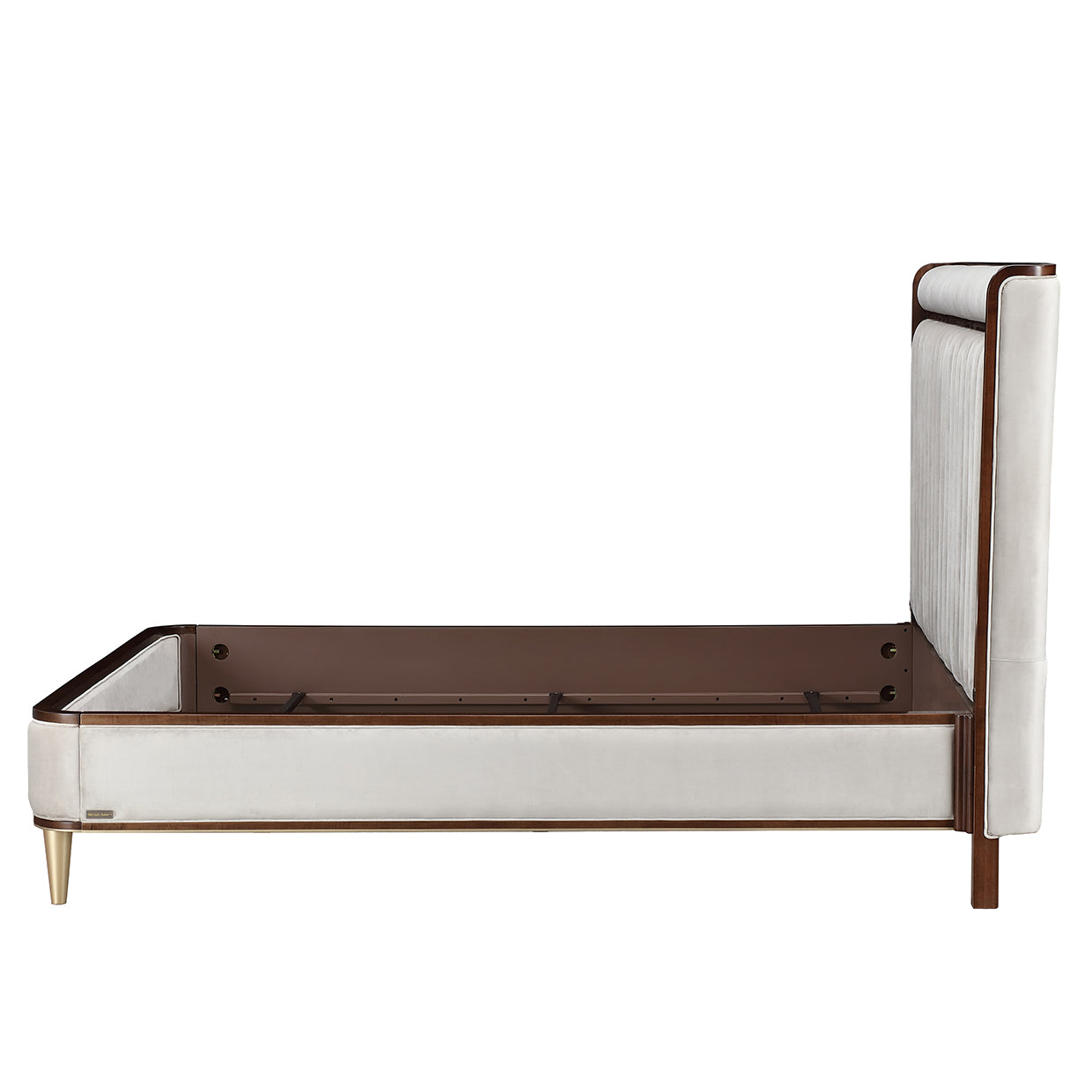 Houston Eastern King Channel Tufted Panel Bed - Walnut