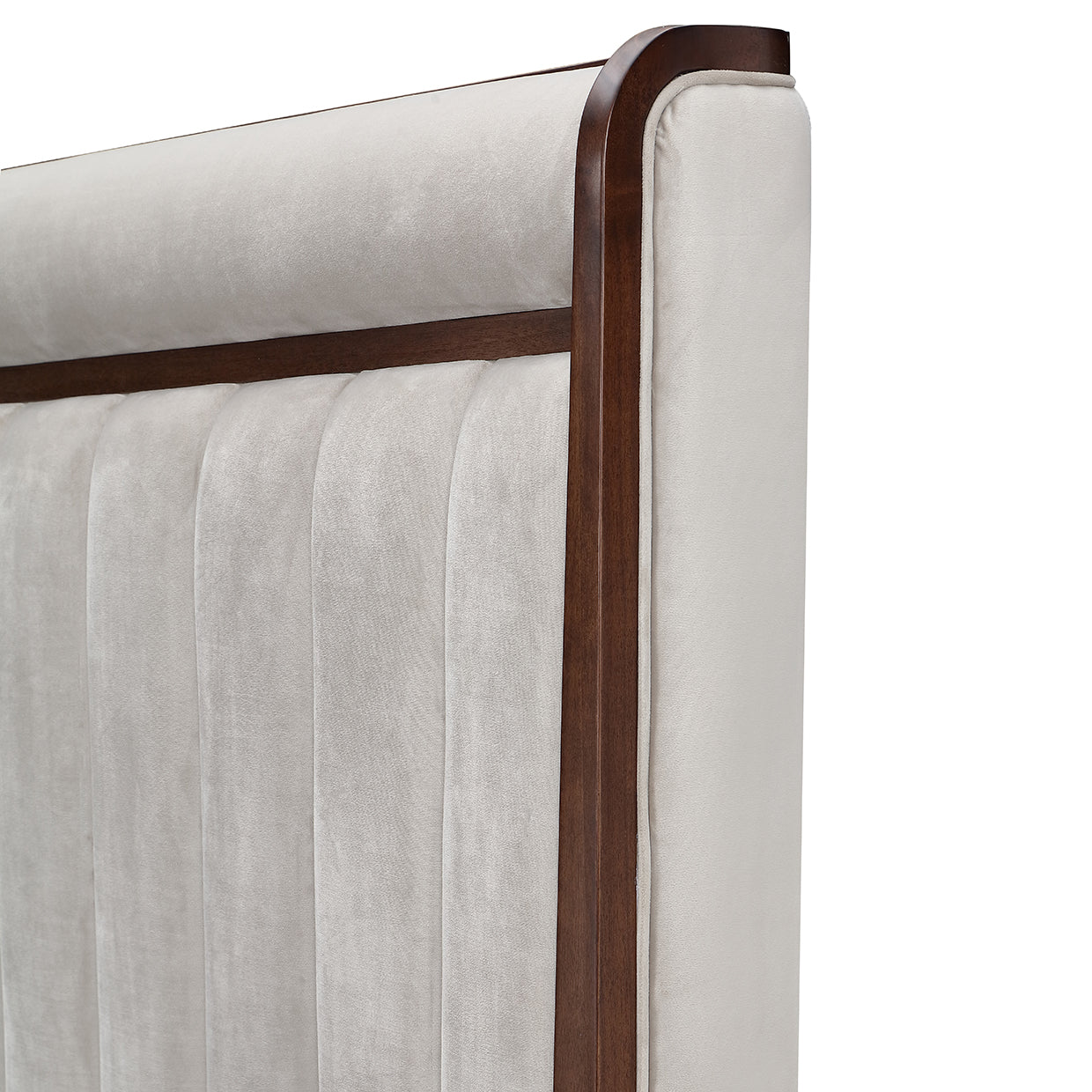 Houston Eastern King Channel Tufted Panel Bed - Walnut