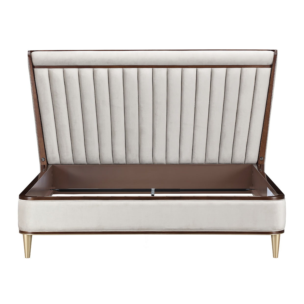 Houston Eastern King Channel Tufted Panel Bed - Walnut