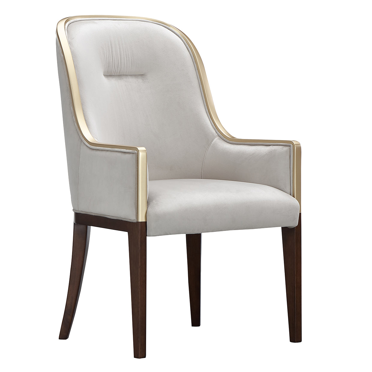 Houston Dining Arm Chair - Porcini/Walnut