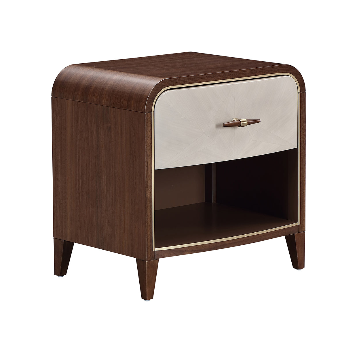 Houston 1-Drawer Nightstand - Walnut