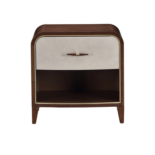 Houston 1-Drawer Nightstand - Walnut