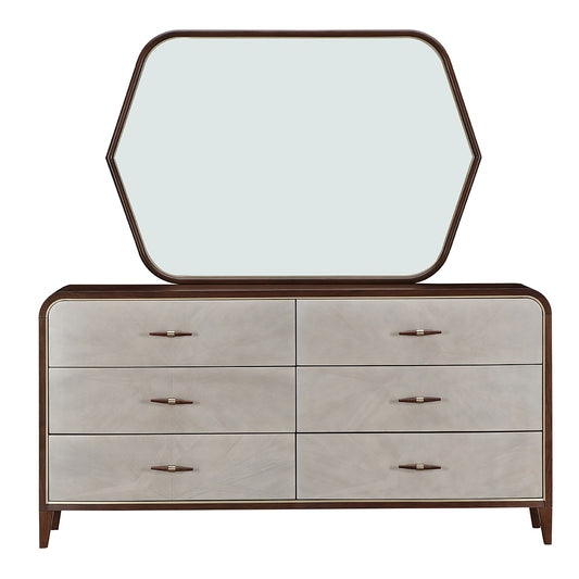 Houston Dresser with Mirror - Walnut