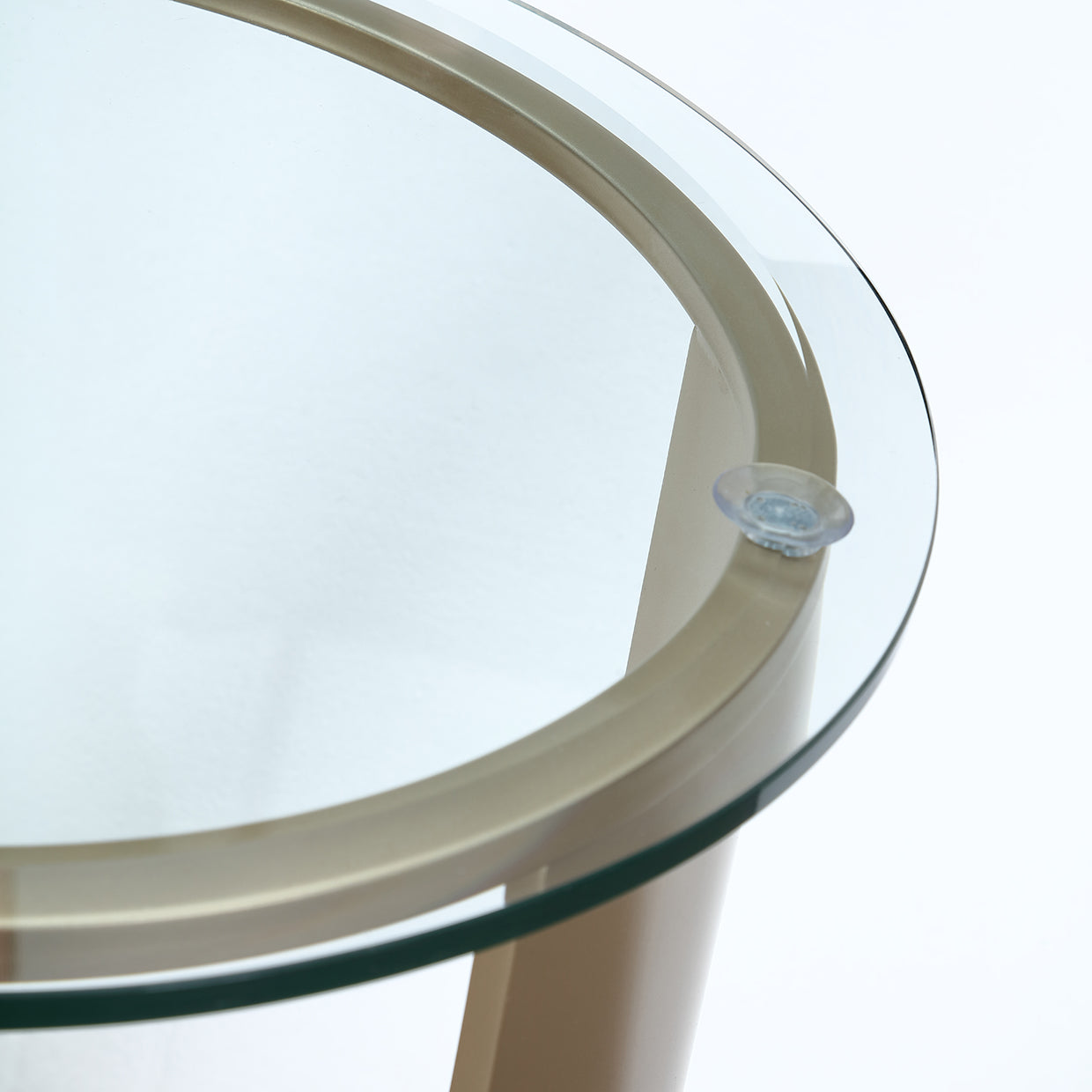 Houston Round Chairside Table - Brushed Gold