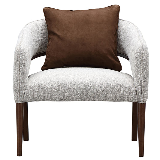 Houston Accent Chair - Pebble/Walnut