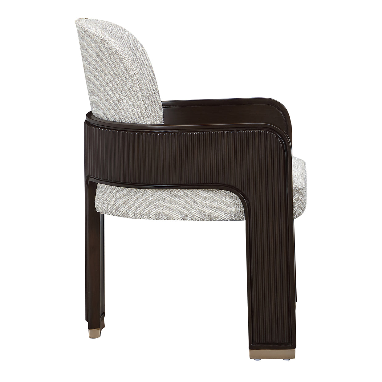 West Kensington Dining Arm Chair - Buff/Medium Espresso