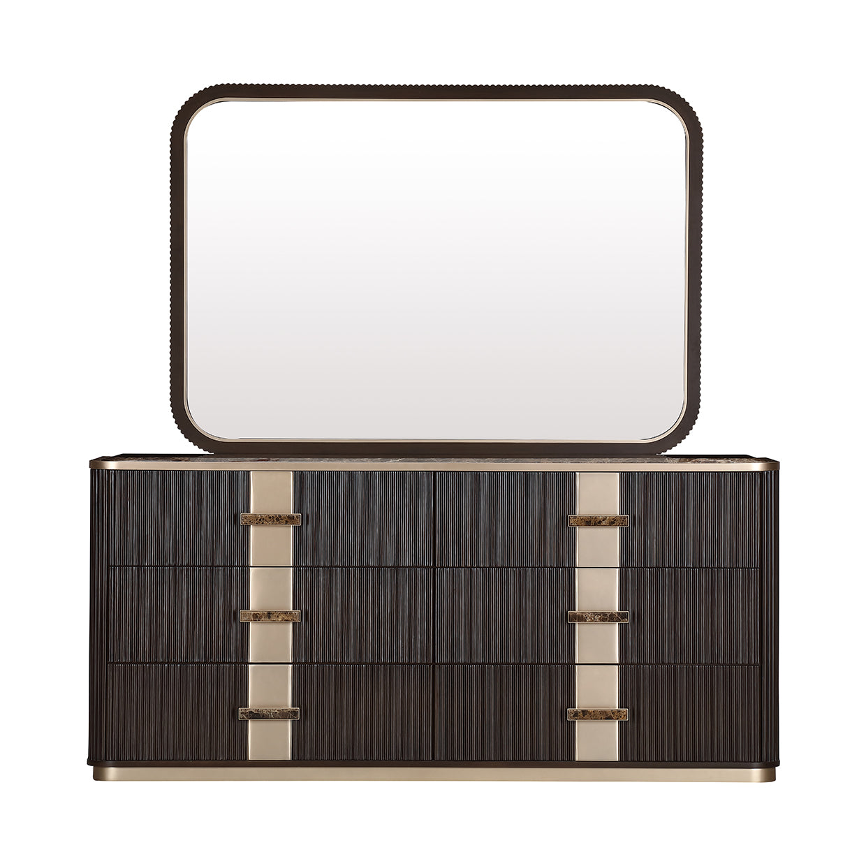 West Kensington Dresser with Mirror - Medium Espresso