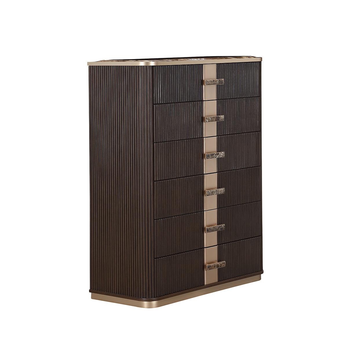 West Kensington Highboy Chest - Medium Espresso
