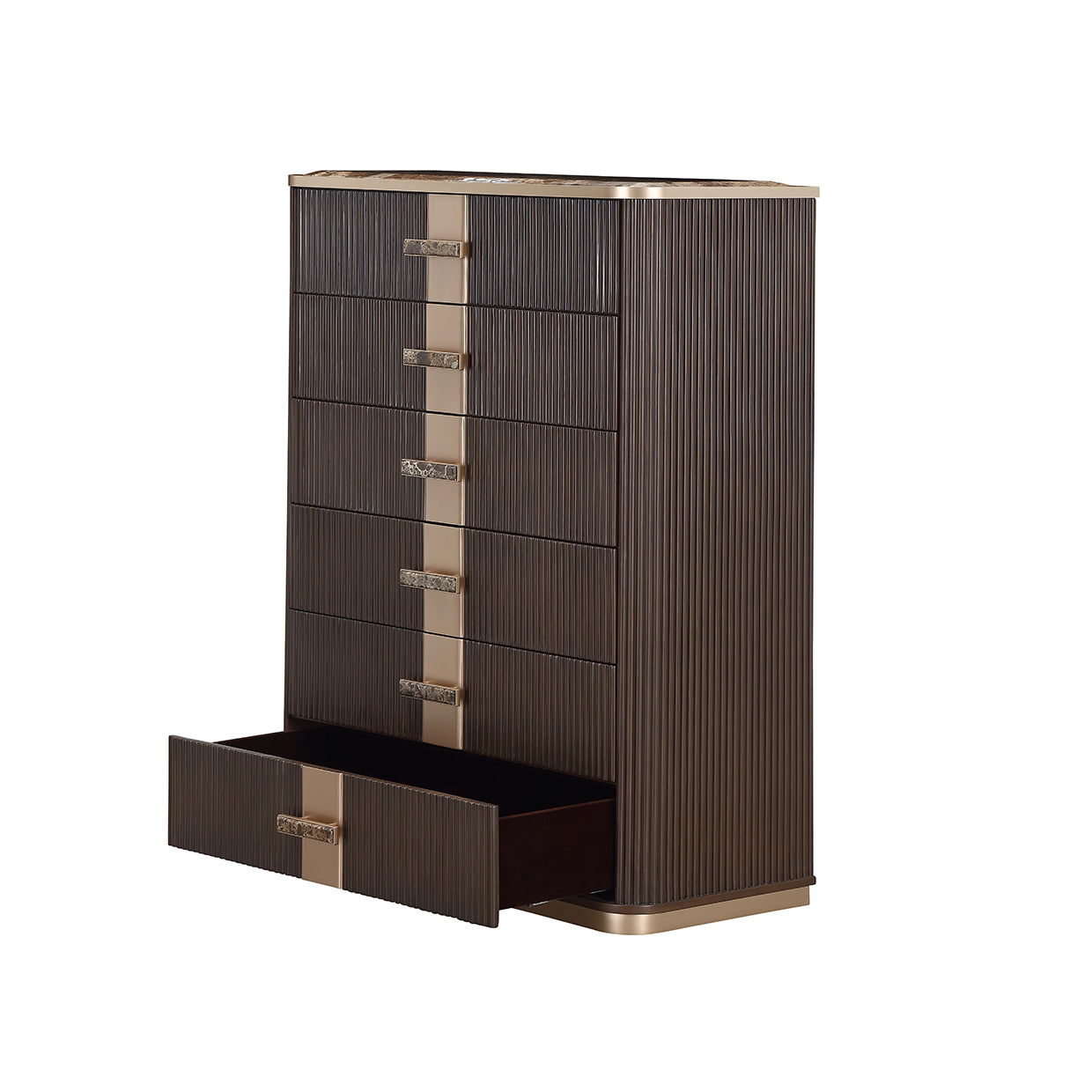 West Kensington Highboy Chest - Medium Espresso
