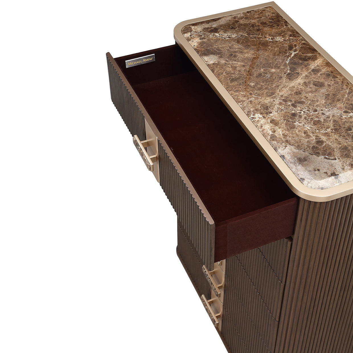 West Kensington Highboy Chest - Medium Espresso