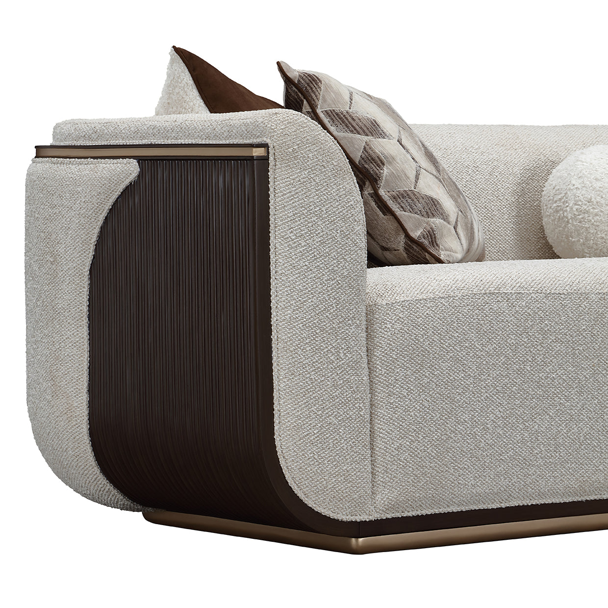 West Kensington Sofa - Buff/Medium Espresso