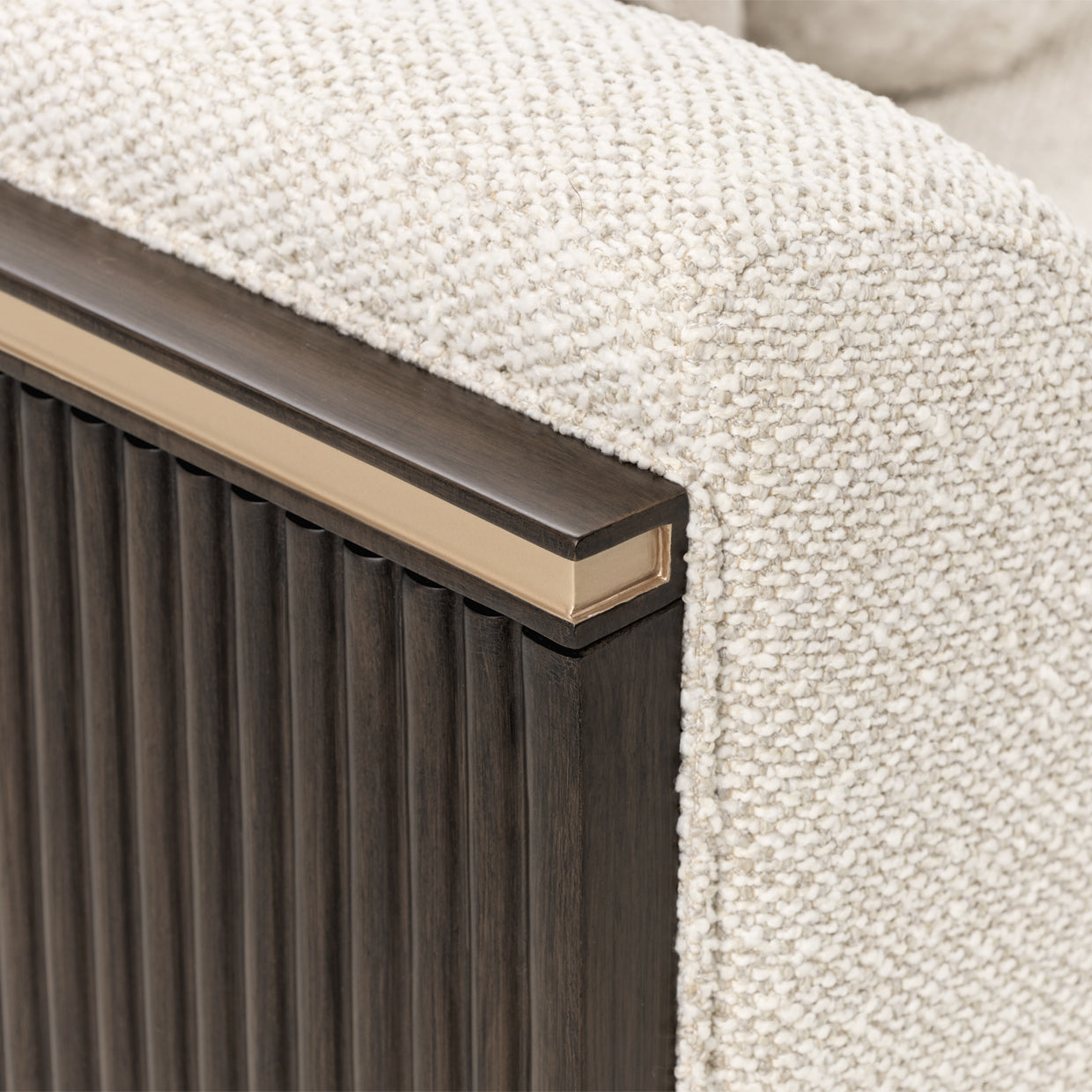 West Kensington Loveseat - Buff/Medium Espresso