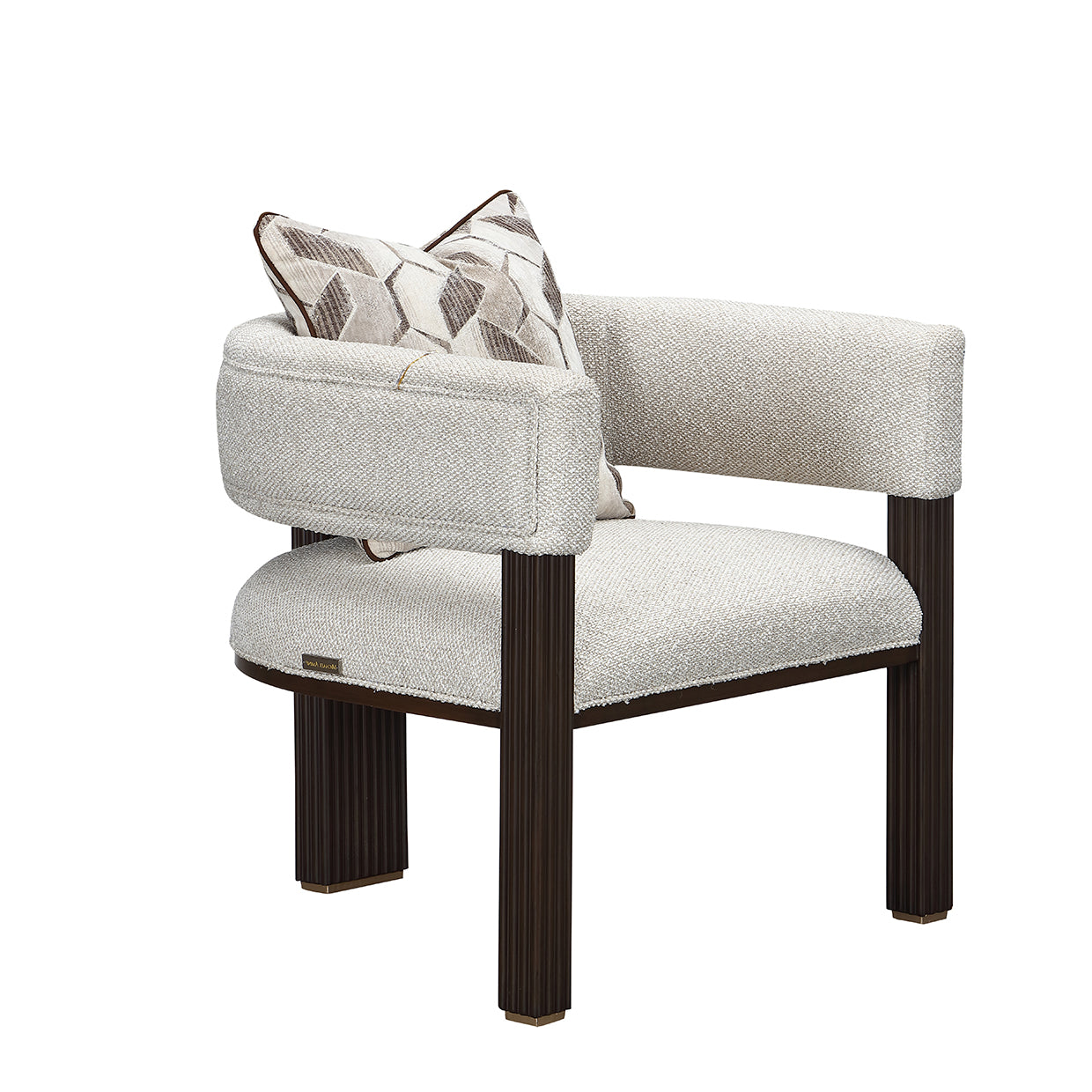 West Kensington Accent Chair - Buff/Medium Espresso