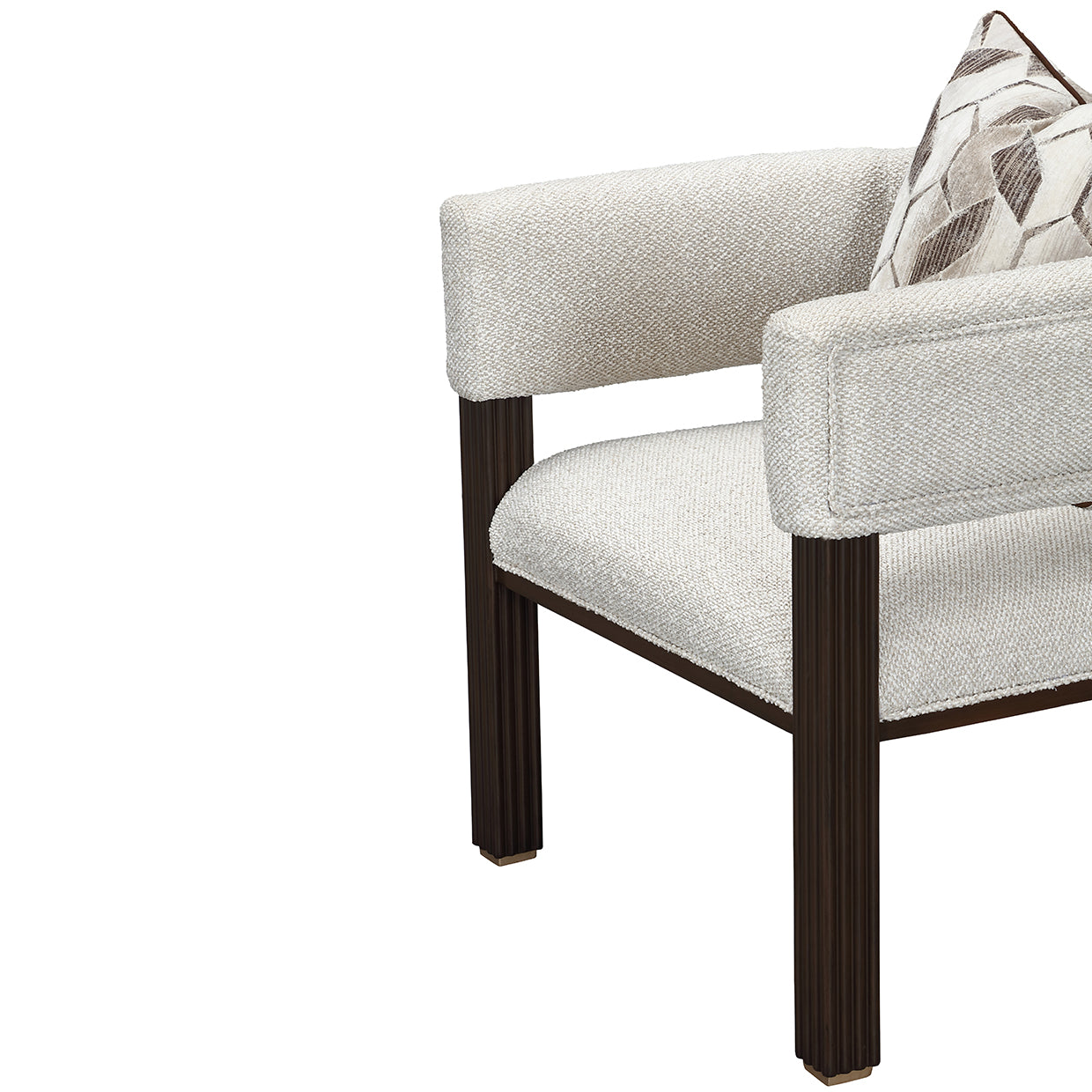West Kensington Accent Chair - Buff/Medium Espresso